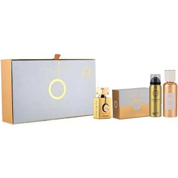 Armaf club de nuit milestone eau de parfum 130gr vaporizador + hair mist 55ml + jabon 1u + spray corporal perfumado 50ml vaporizador