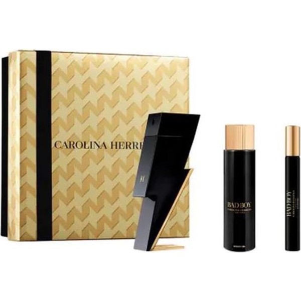 Carolina herrera bad boy eau de parfum 100ml + gel de baño 1u + miniatura 10ml